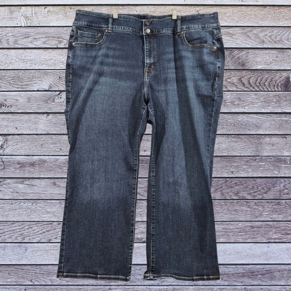 Lane Bryant SZ 24P Hi Rise Boot Cut Flex Waistband Med Wash Tight Tummy Jeans